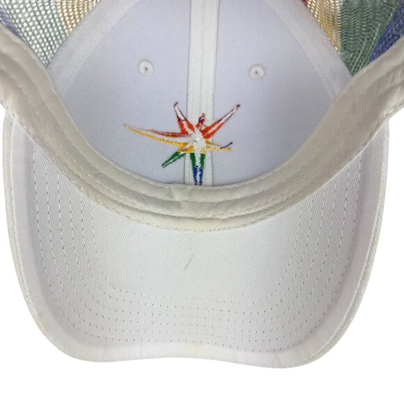 Melonwear Rainbow Mesh Trucker Hat LGBTQIA Pride Embroidered Star Snapback - Picture 14 of 14